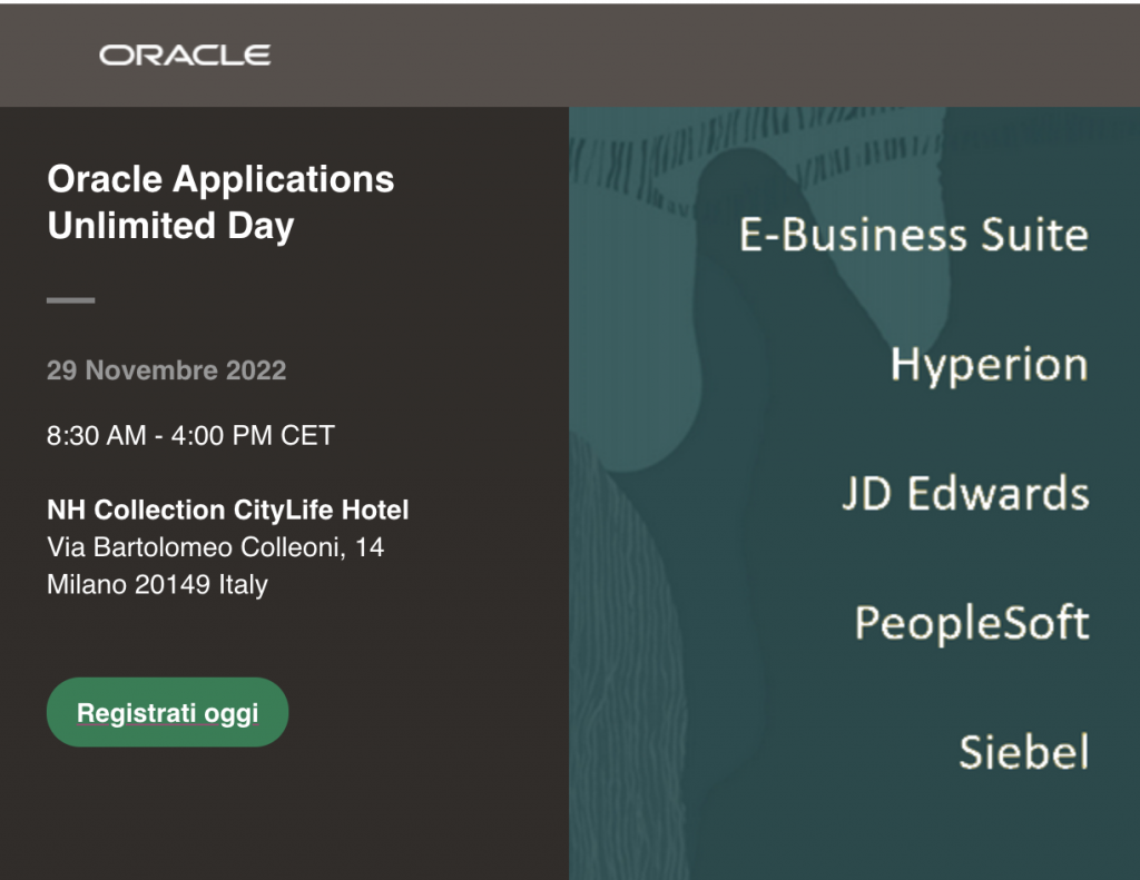 Oracle Applications Unlimited Day
